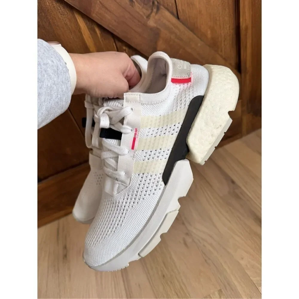 adidas Originals POD-S3.1 PK White/Shock Red 12 Athletic Shoes Sneakers